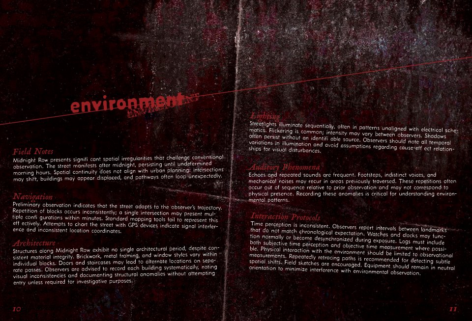 "Midnight Row" environment page, spread 7